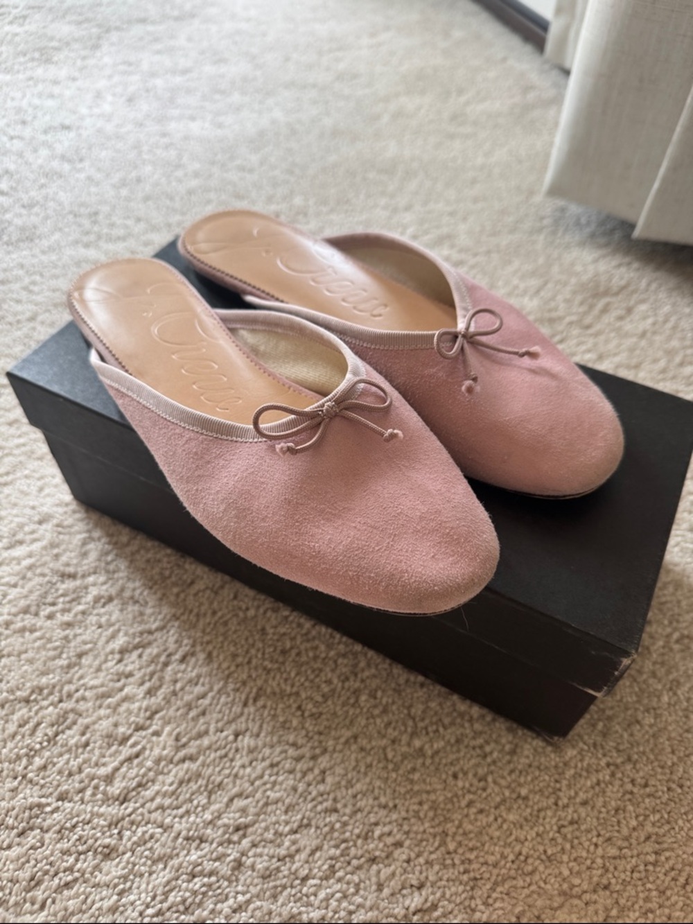 Women’s jcrew Pink Suede Ballet Mule Slippers
